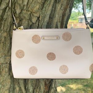 Kate Spade Haven Lane Ramey Crossbody Bag Purse Pink Glitter Dots